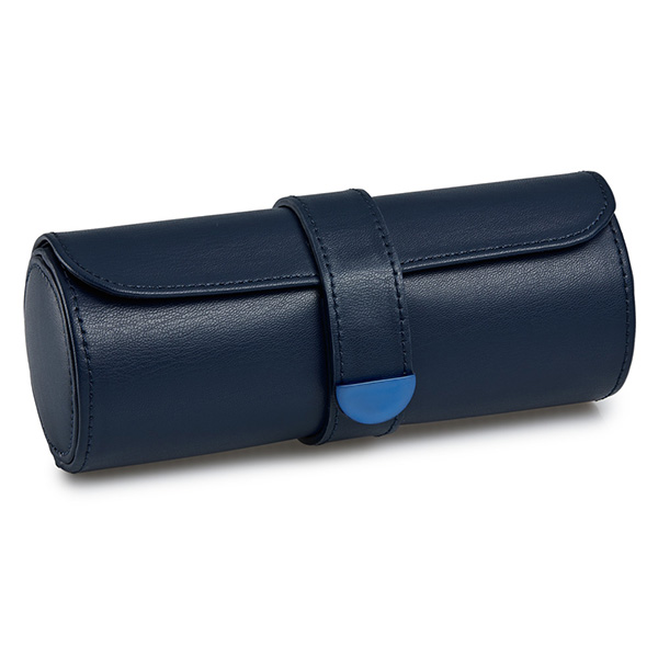 Wolf Midnight Blue Earth Triple Watch Roll